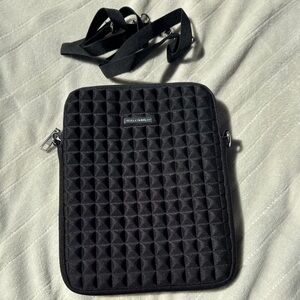 Rebecca Minkoff Quilted Black Tablet iPad Kindle Tech Bag